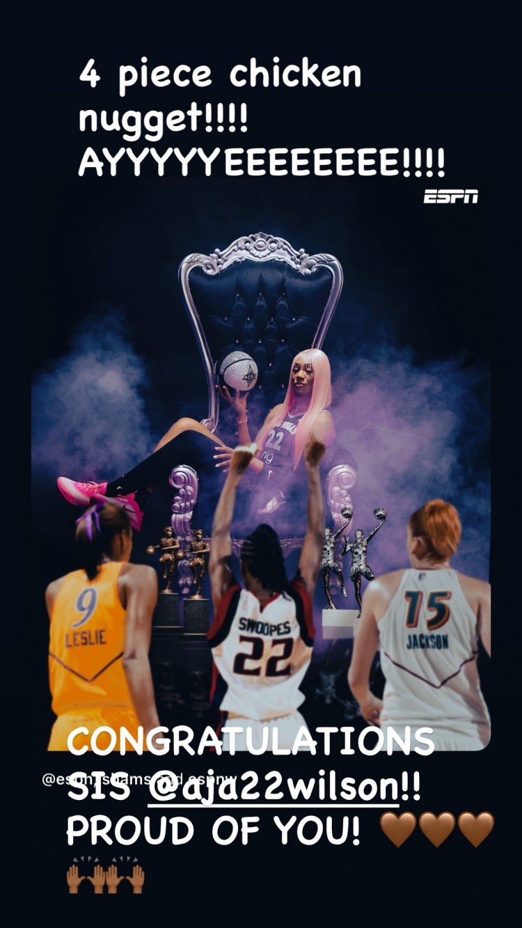 為你感到驕傲！詹姆斯社媒轉發(fā)海報祝賀阿賈-威爾遜四奪MVP！